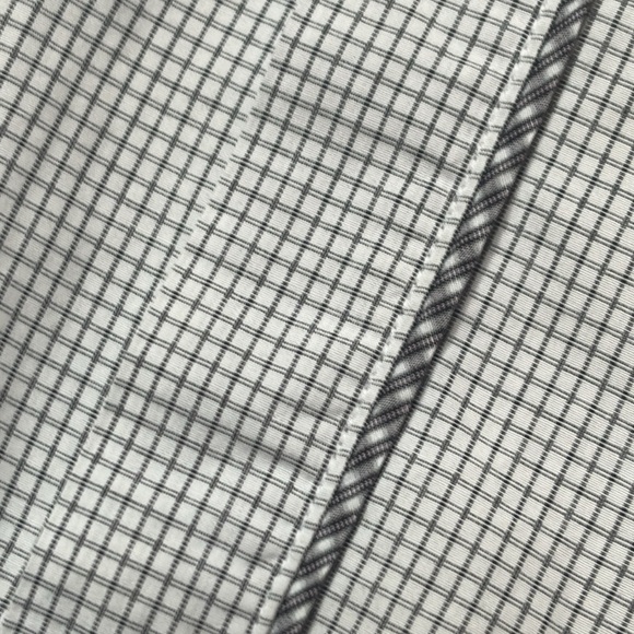 Ted Baker Dress Shirt Cuff Trims White Black Grid - Picture 5 of 8